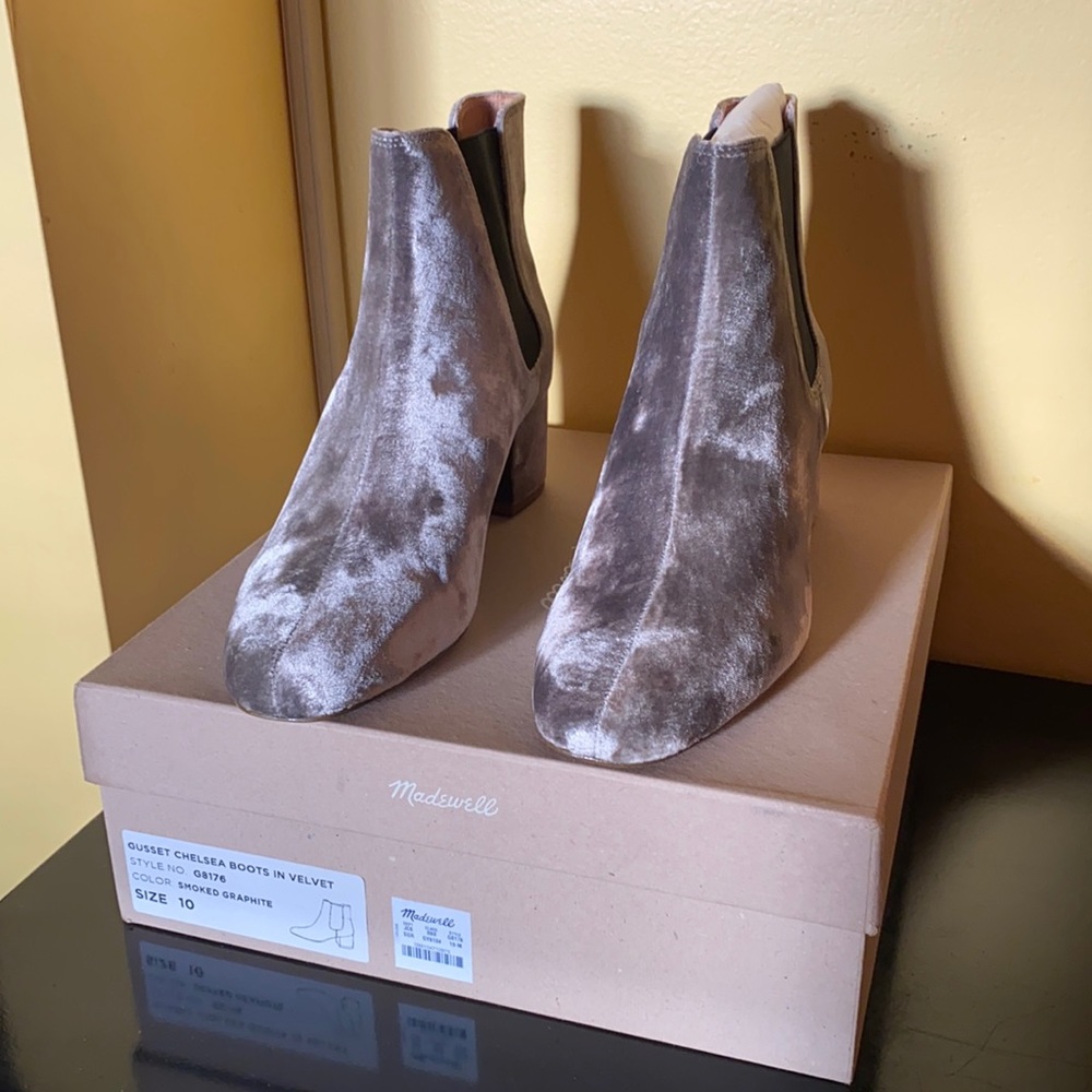 Madewell Velvet Chelsea Boot